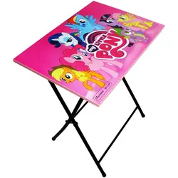 میز تحریر تاشو پایه بلند فانتزی طرح پونی کوچولو