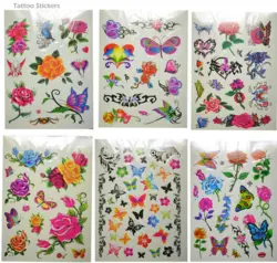 برچسب تاتو دفترچه ای طر ح های دخترانه