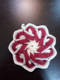 دستگیره ستاره دو رنگ کاموا