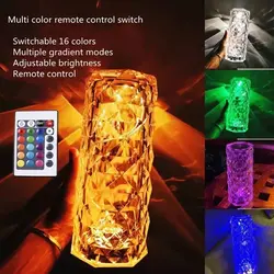 چراغ شارژی رومیزی با طراحی کریستال ا rose diamond table lamp USB charging Touch lamp