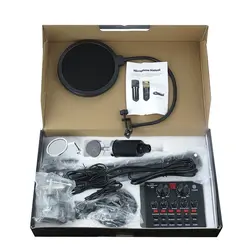 میکروفون استودیویی دراگون ساند مدل BM3000 همراه با کارت صدا