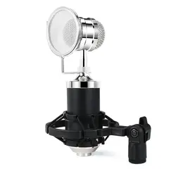 میکروفون تکی BM3000 همراه لرزه گیر و پاپ فیلتر