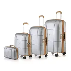 چمدان اکولاک ژاپن - مدل اطلس نقره‌ای