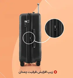 چمدان اکولاک ژاپن - مدل اسکوار Pro صورتی