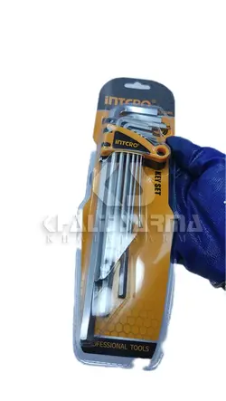 ست آلن بلند رو کارتی T ستاره ای 9 عددی  مدل intcro