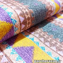 پارچه ملحفه ای عرض 2 متر پدیده نو طرح سنتی گبه طوسی
