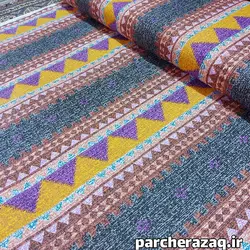 پارچه ملحفه ای عرض 2 متر پدیده نو طرح سنتی گبه طوسی