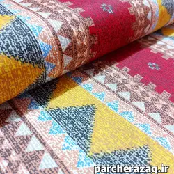 پارچه ملحفه ای عرض 2 متر پدیده نو طرح سنتی گبه قرمز