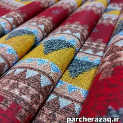 پارچه ملحفه ای عرض 2 متر پدیده نو طرح سنتی گبه قرمز