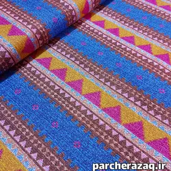 پارچه ملحفه ای عرض 2 متر پدیده نو طرح سنتی گبه آبی