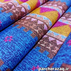 پارچه ملحفه ای عرض 2 متر پدیده نو طرح سنتی گبه آبی