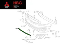 زه جلو پنجره اصلی میتسوبیشی ( Genuine parts ) - میراژ