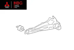 مجموعه بازوي کشنده تعليق عقب راست اصلی میتسوبیشی ( Genuine parts ) - لنسر