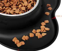 ظرف غذا خوری سگ و گربه به همراه آبخوری استیل مارک S2C