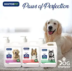 شامپو سگ 5 لیتری اومگا 3 مارک DOCTOR PET