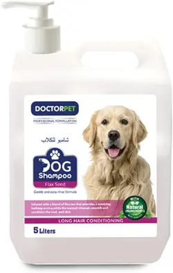 شامپو سگ 5 لیتری دانه کتان مارک DOCTOR PET