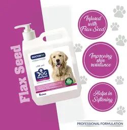 شامپو سگ 5 لیتری دانه کتان مارک DOCTOR PET