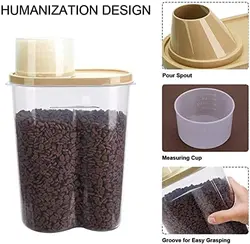 ظرف نگهداری غذای حیوانات خانگی دو عددی با حجم 2.5 لیتر مارک Premify