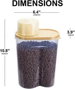 ظرف نگهداری غذای حیوانات خانگی دو عددی با حجم 2.5 لیتر مارک Premify