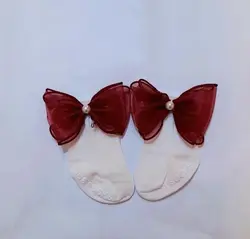 جوراب پاپیون زرشکی