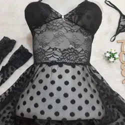 لباس خواب توری کاپدار Anahel کد 7081