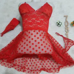 لباس خواب توری کاپدار Anahel کد 7081