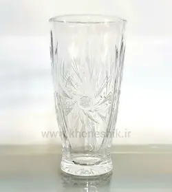 لیوان بلند کریستال مدل خورشیدی