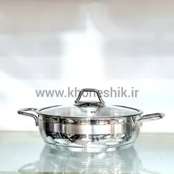ماهیتابه دو دسته استیل سوفرام ترکیه مدل سافت سایز 24 ( کد کالا 02102514 )