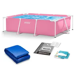 استخر پیش ساخته برزنتی صورتی اینتکس intex 28266
