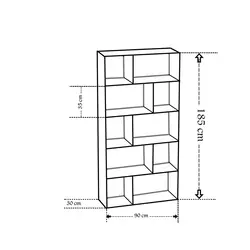 قفسه کتابخانه زونکن خور GK131