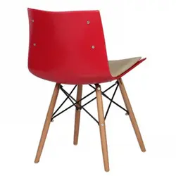 صندلی آشپزخانه مدل صدف پایه ایفلی چرم