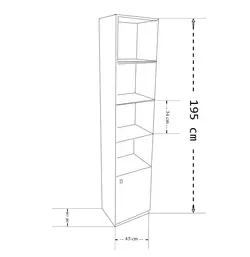 کتابخانه طبقه ثابت GK128