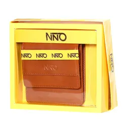 کیف پول و جاکارتی چرمی نینو NINO مدل SBN5000