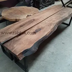 نیمکت نهارخوری روستیک چوب گردو