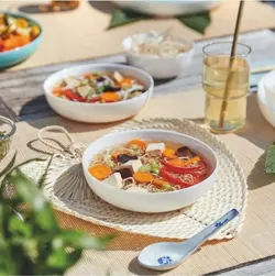 تابه ۴ تایی سفید دیوالی لومینارک لبه کوتاه مدل فرندز تایم