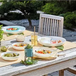 تابه ۴ تایی سفید دیوالی لومینارک لبه کوتاه مدل فرندز تایم