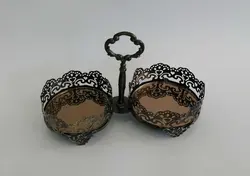 اردو خوری کف آینه آنتیک 2 قلو