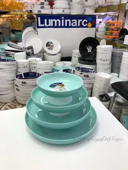 تابه ۴ تایی سبز دیوالی لومینارک لبه کوتاه مدل فرندز تایم