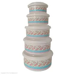 ظروف نگهدارنده Fresh Keeps مجموعه 5 عددی طرح گل ریز