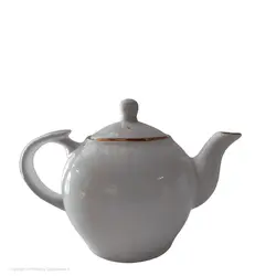 قوری چینی لب طلا