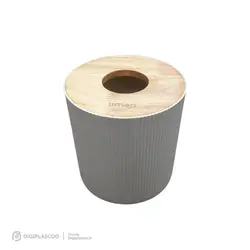جا دستمال استوانه‌ای رویه چوبی لیمون کد 2370