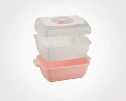 جای نان و سبزی لیمون مدل یاس 2 سایز متوسط (3 پارچه) کد 3220