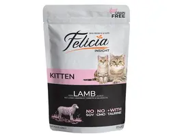 پوچ بچه گربه طعم بره بدون غلات فلیسیا felicia kitten lamb