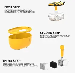 آبخوری اتوماتیک طرح زنبور گربه و سگ ۲ لیتری BEE&FLOWER Pet Fountain