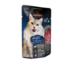 پوچ گربه گوشت بوفالو  با بلوبری لئوناردو ۸۵ گرم LEONARDO Büffel + Blaubeeren