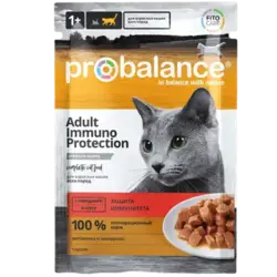 پوچ گربه تقویت سیستم ایمنی طعم بیف پروبالانس probalance adult immuno protection