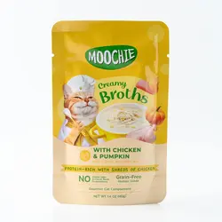 پوچ خامه ای موچی گربه مرغ و کدوحلوایی (Moochie creamy broth)