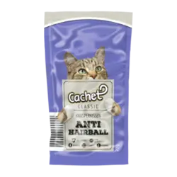 تشویقی گربه کرانچی کچت آنتی هیربال ۷۰ گرم (Cachet Anti hairball)
