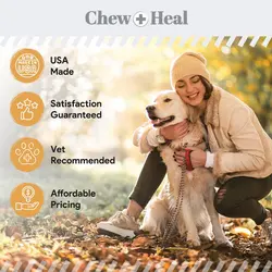 قرص تشویقی مکمل امگا گربه و سگ Chew + Heal Omega Skin + Coat Dog Supplement