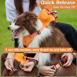 قلاده تنی همراه با بند جمع شونده سگ ها Dog Harness & Retractable Dog Leash All in One, Retractable Hands Free